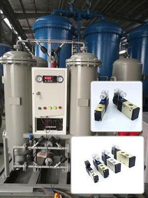 Solenoid valve in air separation Solenoid valve in air separation