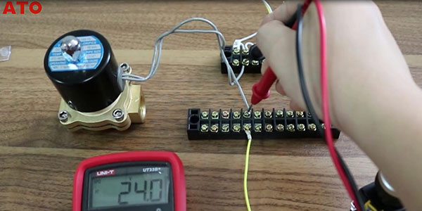 Test a 24v solenoid valve with multimeter